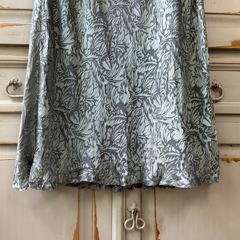 Carole Little Vintage Silk Burnout Midi Skirt Made In USA - Picture 4 of 9